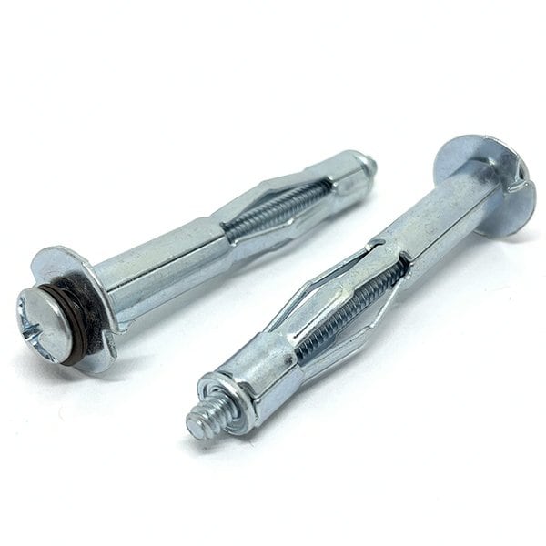 Boltsandnuts.Com 2000 Pieces 1/8in S x1-1/4in Hollow Wall Drywall Anchor Standard Point Steel Zinc Clear, 2000PK 12X125CPHHWA2Z/S/SP-2000 - main